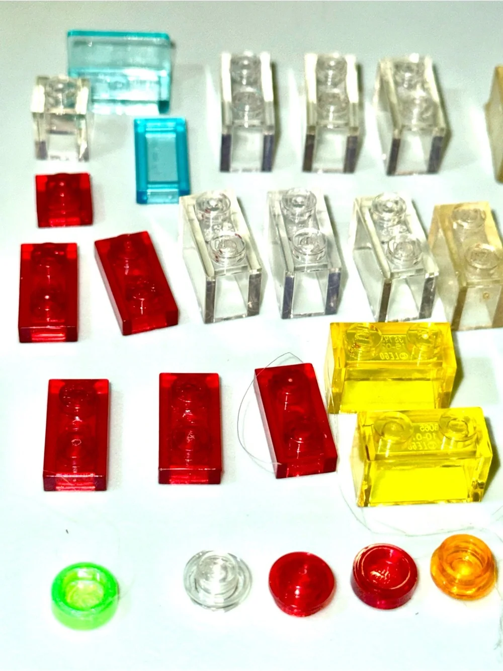 LEGO transparent clear pieces blocks parts elements lot